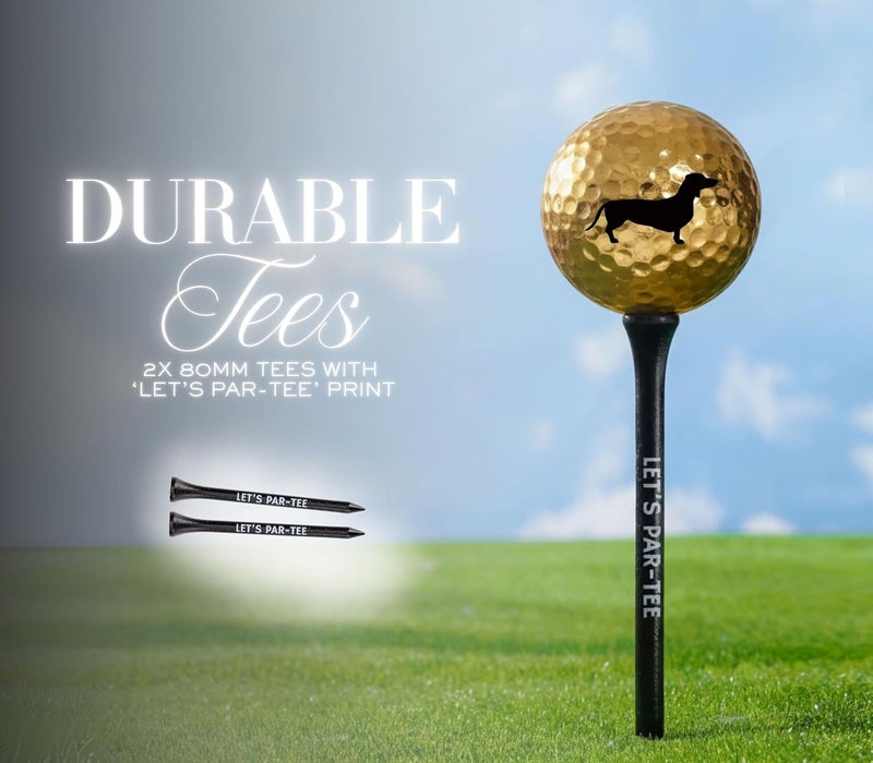 CybGene Dachshund Gifts Golf Ball & Tee Holder with 2 Balls and 2 Tees - Dachshund Golf Gifts Accessories for Men/Women - Image 5